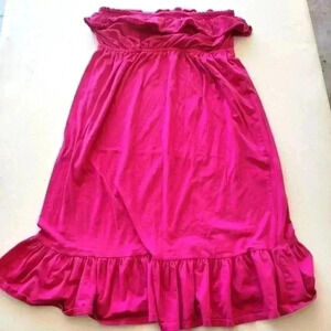 LOFT Hot Pink xxsp strapless flowy dress